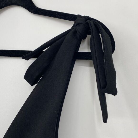 NWT Lulus Date Night Done Right Black Tie-Strap Bodycon Midi Dress Black XS - Picture 7 of 16